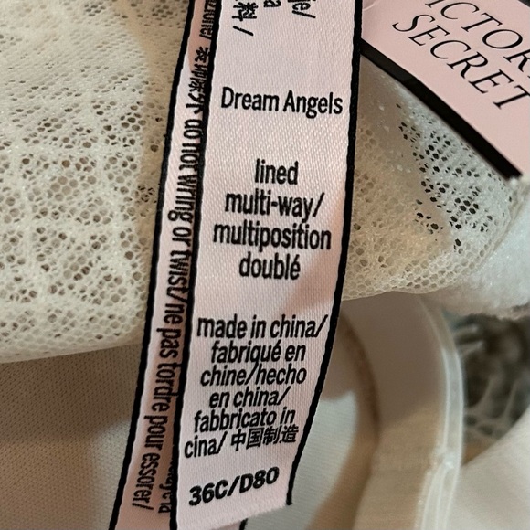 VICTORIA’S SECRET‎ Women’s Lace Bustier Corset Bra Ivory Scalloped Floral 36C - Picture 9 of 11